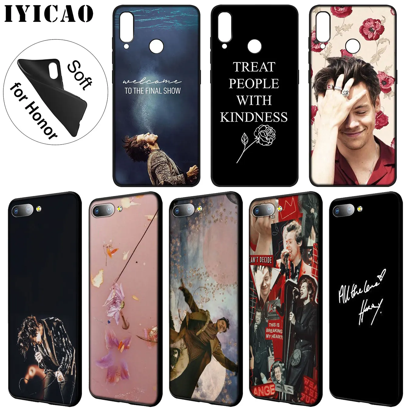 Мягкий чехол Harry Styles Treat People With Kindness для Huawei Y9 Y7 Y6 Prime 2019 Honor 20 8C 8X 8 9 9X 10 Lite 7C 7X 7A Pro |
