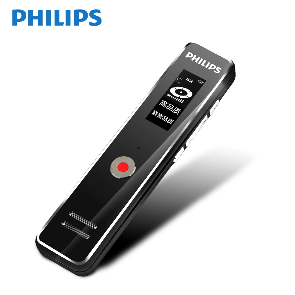 8 ГБ Цифровой диктофон Philips ручка два высококачественных встроенных микрофона Голосовая активация мгновенная запись VTR5100