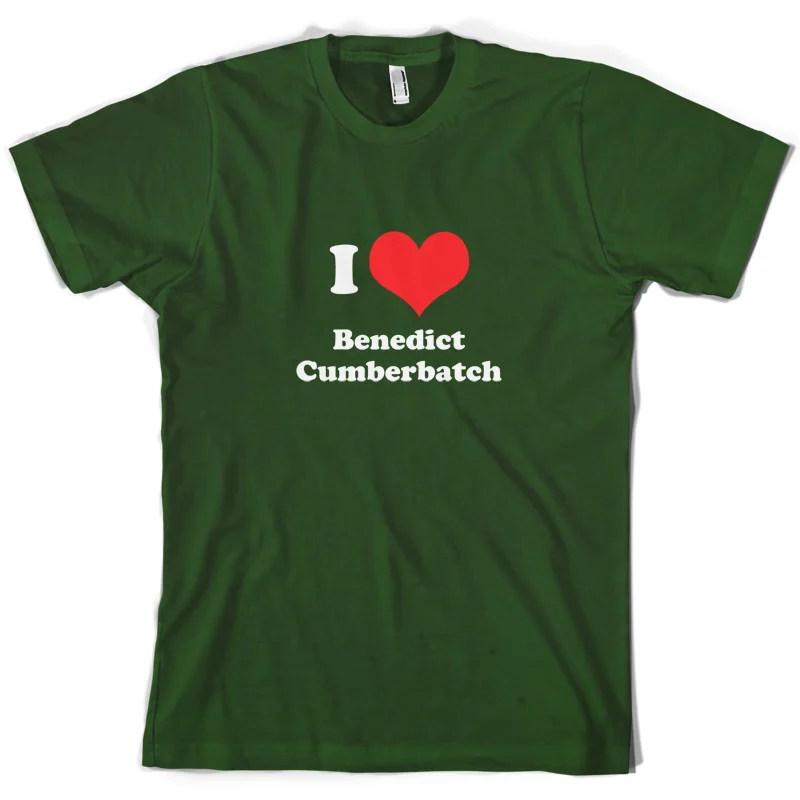 I Love Benedict Cumberbatch Мужская футболка Fan Gift 10 цветов S XXL Футболка с принтом мужские