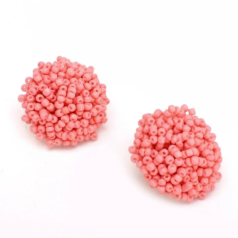 

BK Jewelry Handmade Resin Bead Cluster U Pick Mini Beaded Earrings Ear Stud