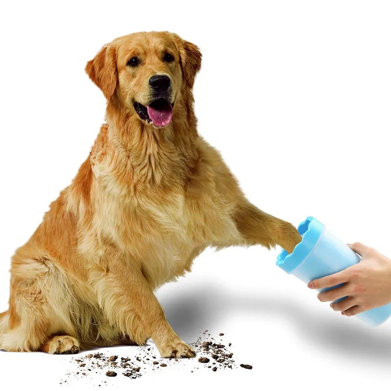 Pet Cats Dogs Чистящая чашка для ног для собак кошек инструмент для чистки мягких пластиковых щеток для мытья лап шайба аксессуары для домашних животных для собак синий