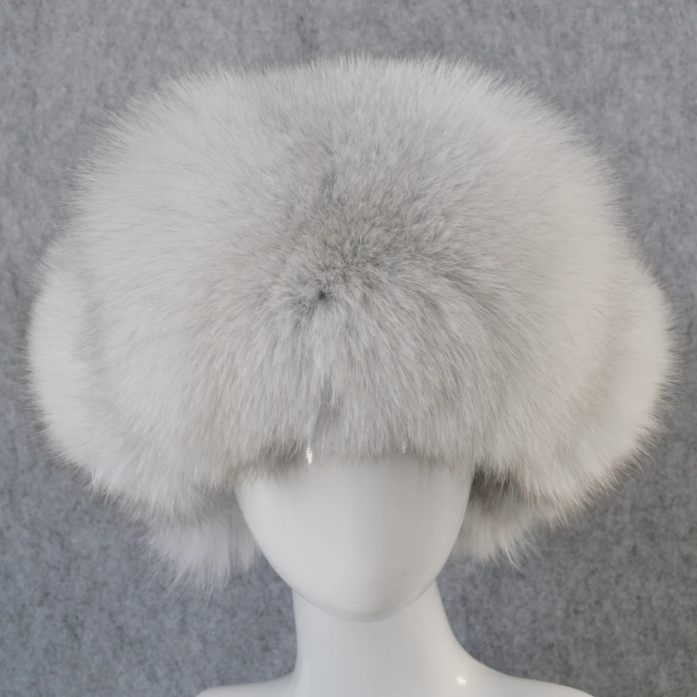 2021 горячая Распродажа женская зимняя обувь из натурального Лисьего меха шапка 100%
