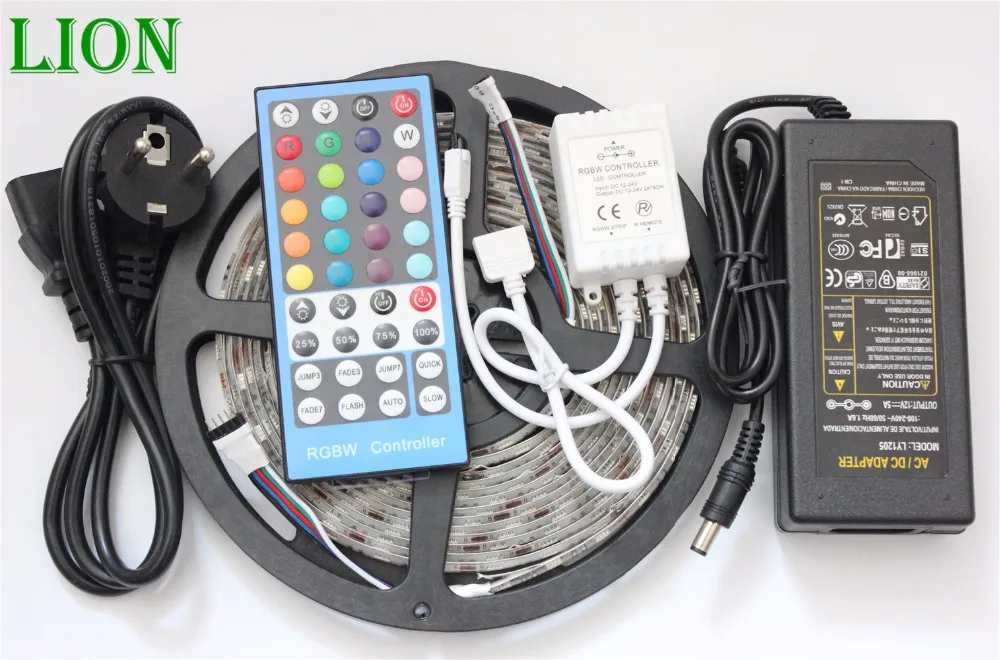 Водонепроницаемая IP20/65/67 5050 RGBW WW Светодиодная лента 5 м 300 LED SMD 40 клавиш ИК пульт
