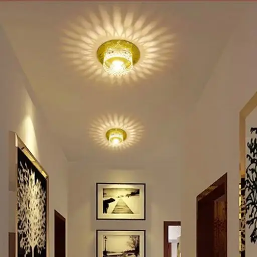 Современный светодиодный потолочный прожектор 3 Вт освещение с кристаллами для