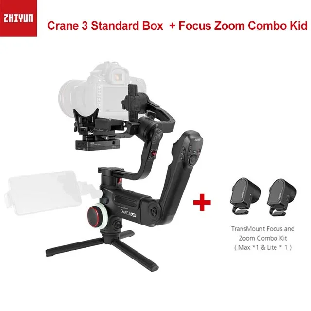 add two focus Zhiyun кран 3 лаборатория 3-осевой ручной карданный Стабилизатор Steadycam для dslr камер Canon 5D 6D Mark sony Nikon GH5 VS DJI Ronin S - Цвет: add two focus