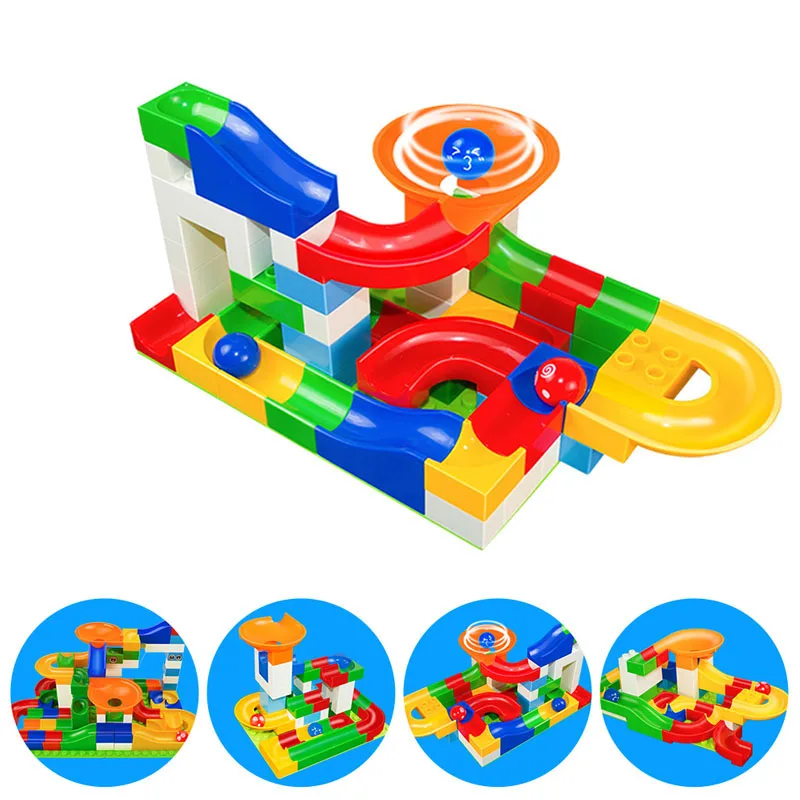 52 шт. Duplo поделок разноцветными шариками подвижного трек лабиринт шарики