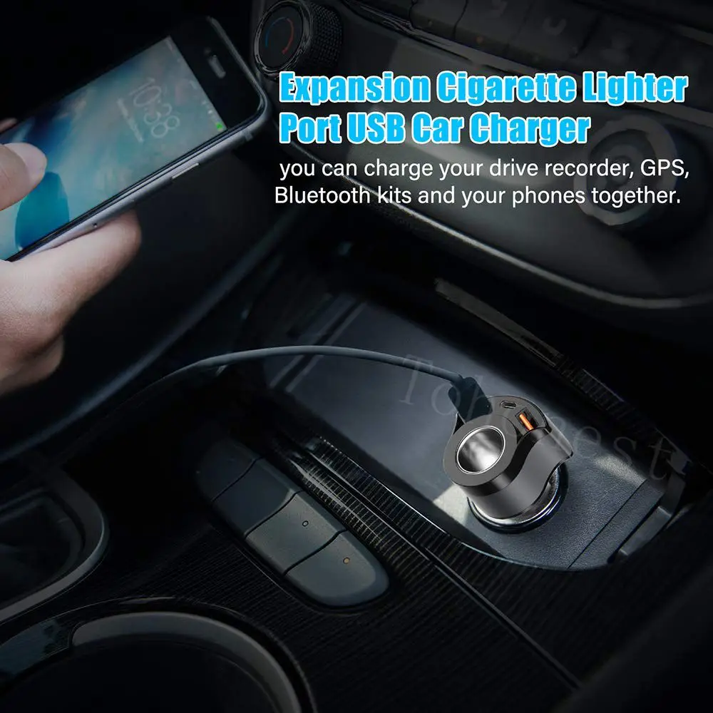 Быстрое Автомобильное зарядное устройство USB Type C мини QC 3 0 адаптер быстрое для