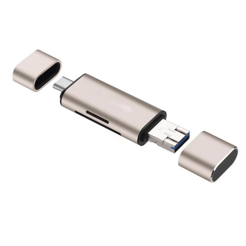 

5-In-1 Mobile Phone Adapter Type C / Usb / Micro-Usb Sd Tf Memory Card Reader With Usb Female Interface Computer Supplies