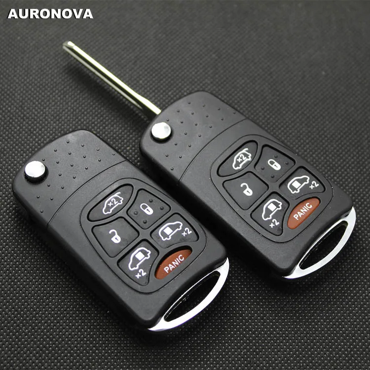 Auronnova новое обновление Складной Корпус ключа для Chrysler 300C Sebring Jeep Wrangler Компас 5 + 1