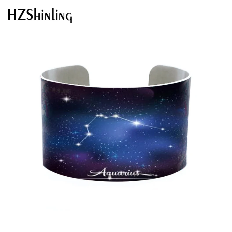 12 Gemini Зодиак Созвездие браслет LeoHandmade из алюминия расширяемый ювелирные изделия