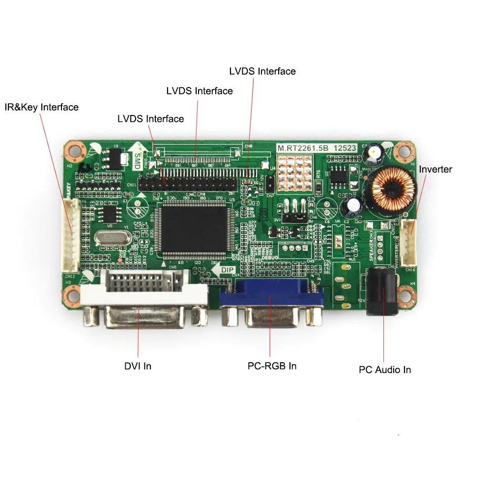 Для B140XW01 V.8 (VGA + DVI) M.RT2261 плата драйвера ЖК/светодиодного контроллера LVDS монитор