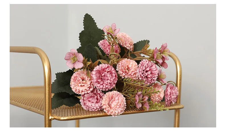 11 Heads artificial flowers carnation bouquet DIY home wedding decor fake flower Mother's Day Teacher's Day gift desk Potted