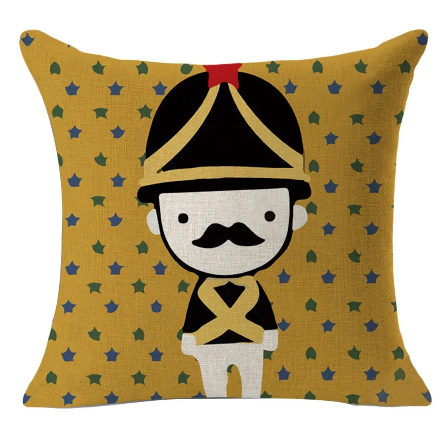 Cartton Солдаты печатных Чехлы для подушек декоративные Наволочки мангала Пледы