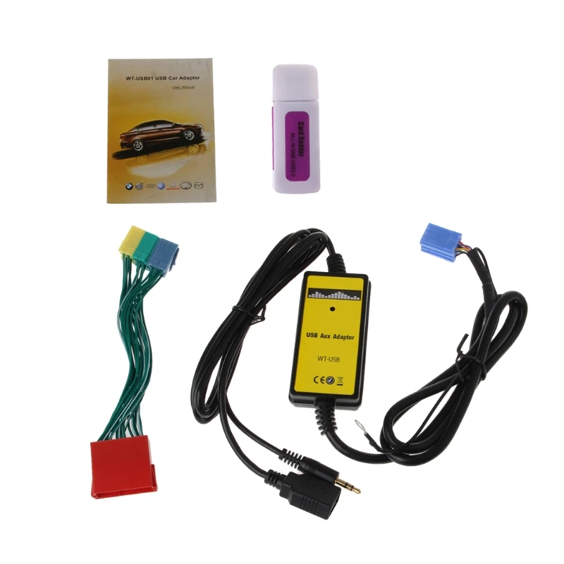 Автомобильный MP3 плеер радиоинтерфейс устройство смены компакт дисков USB SD AUX для