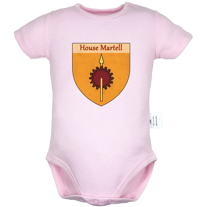 Боди для новорожденных с принтом Игра престолов Дом Баратеона Белый олень и лев