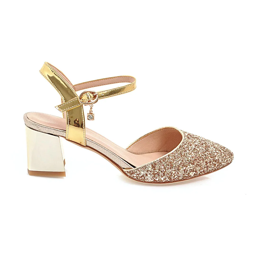 Женские босоножки на высоком каблуке туфли-лодочки толстом с острым носком и