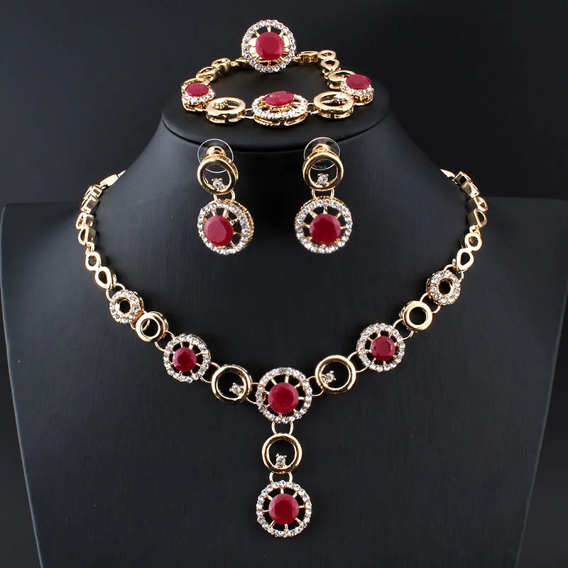 Ювелирный Комплект из колье и серёг с австрийским кристаллом|necklace earrings bracelet|earrings