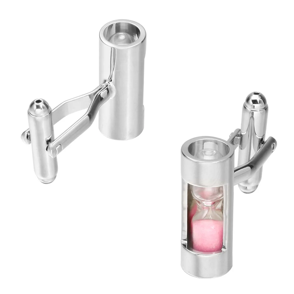 Box Cufflinks Set Romantic Hourglass Design Pink Sand CufflinksHigh Quality Wedding Free Tag &amp Wipe Cloth | Украшения и