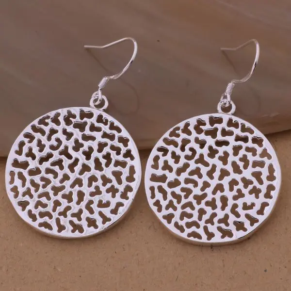 Посеребренные серьги серебряные модные ювелирные цветочный диск/btsakkza dgealxla