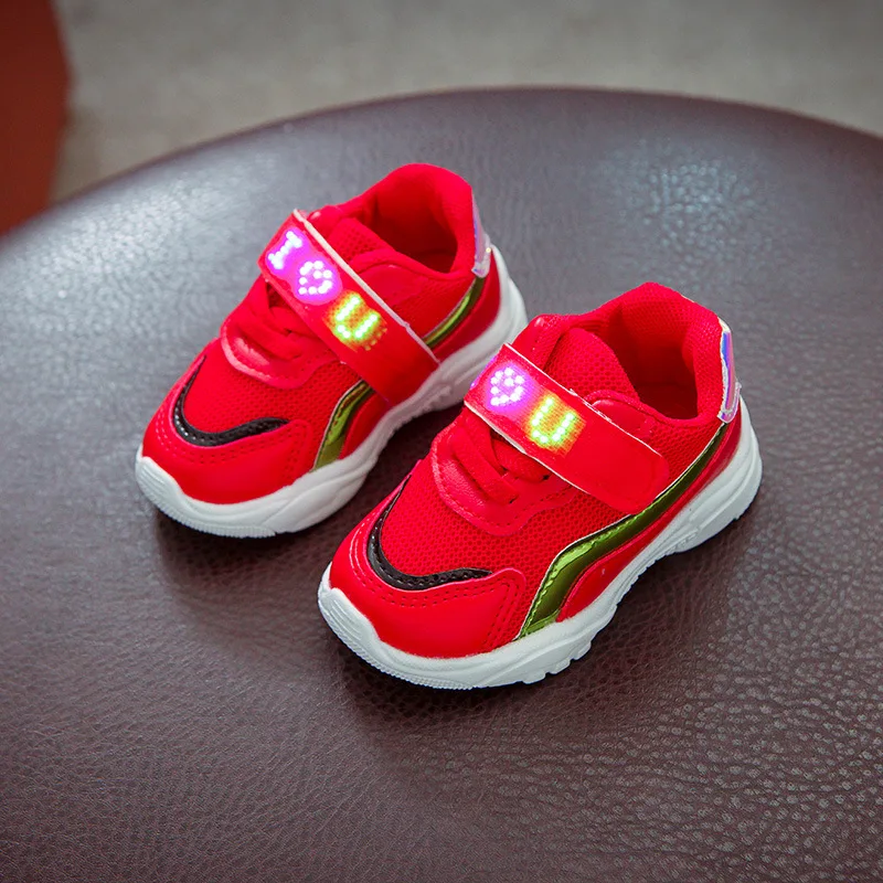 Girl's Boy's Shoes Children Kids Spring Autumn Sport Lighted Casual Cute Fashion Sneakers Footwear for Teenager | Детская одежда