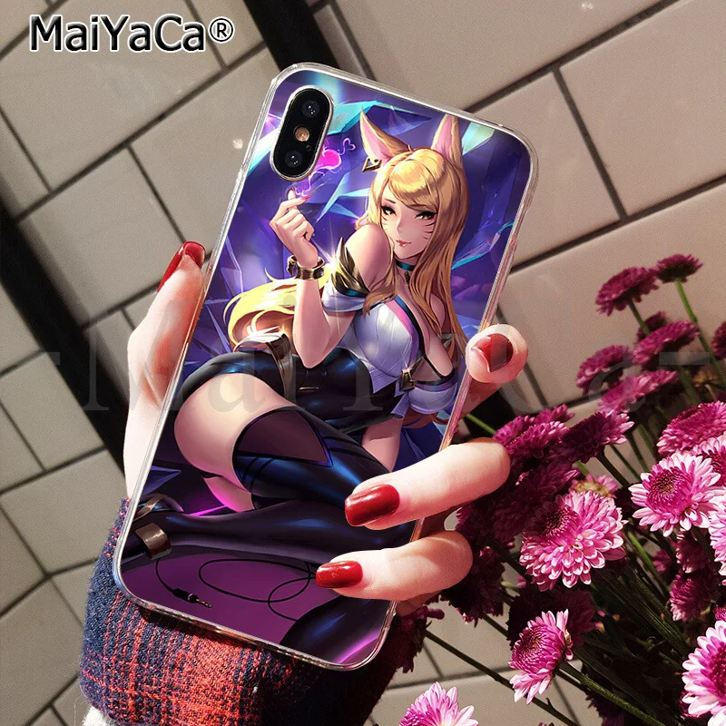 A8 MaiYaCa kda league of legends ТПУ мягкий силиконовый прозрачный чехол для телефона для iPhone 8 7 6 6S Plus 5 5S SE XR X XS MAX Coque Shell - Цвет: A8