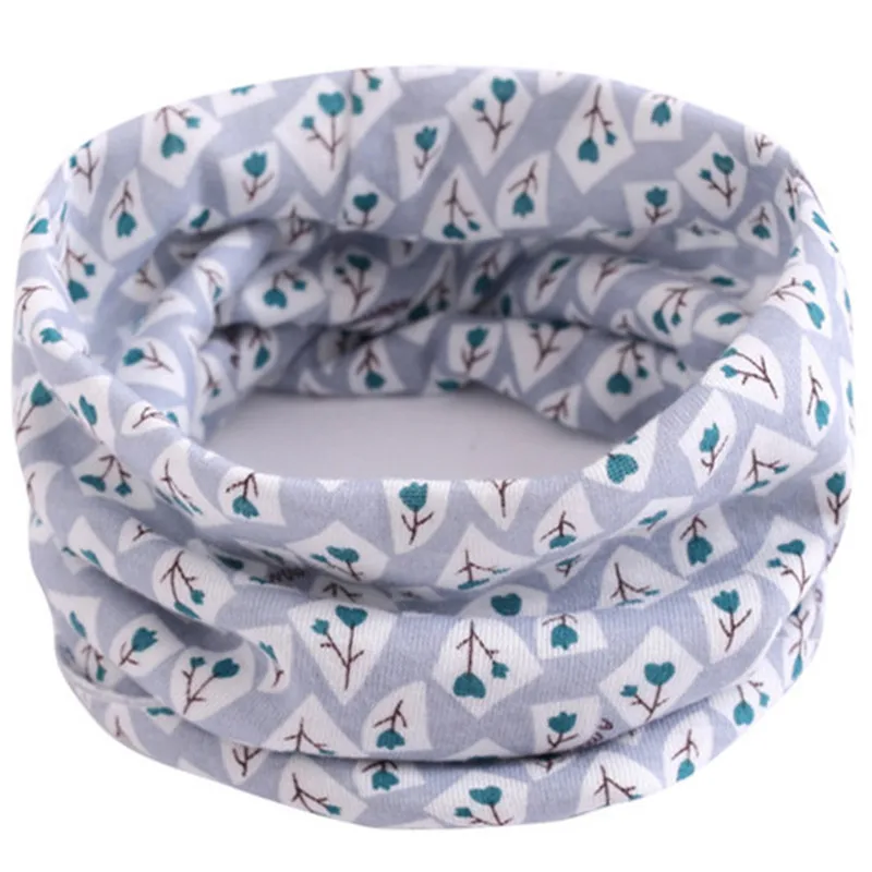 Бандана для малышей; осенне-зимний шарф для детей; теплый хлопковый шарф для мальчиков и девочек - Цвет: flower