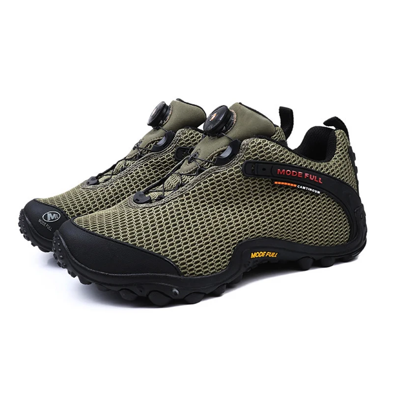 MODE FULL Hiking Walking Sport Shoes Breathable Mesh Men Navy Blue Army Green Black Outdoor | Спорт и развлечения