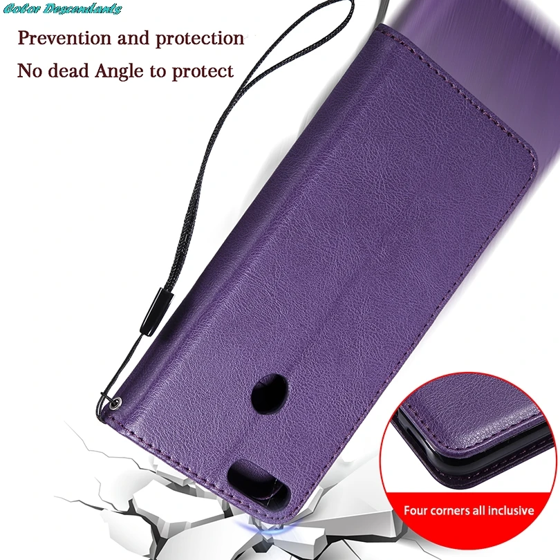 Для huawei P Smart Case Чехол для Смарт Флип Роскошный кожаный силиконовый чехол PSmart