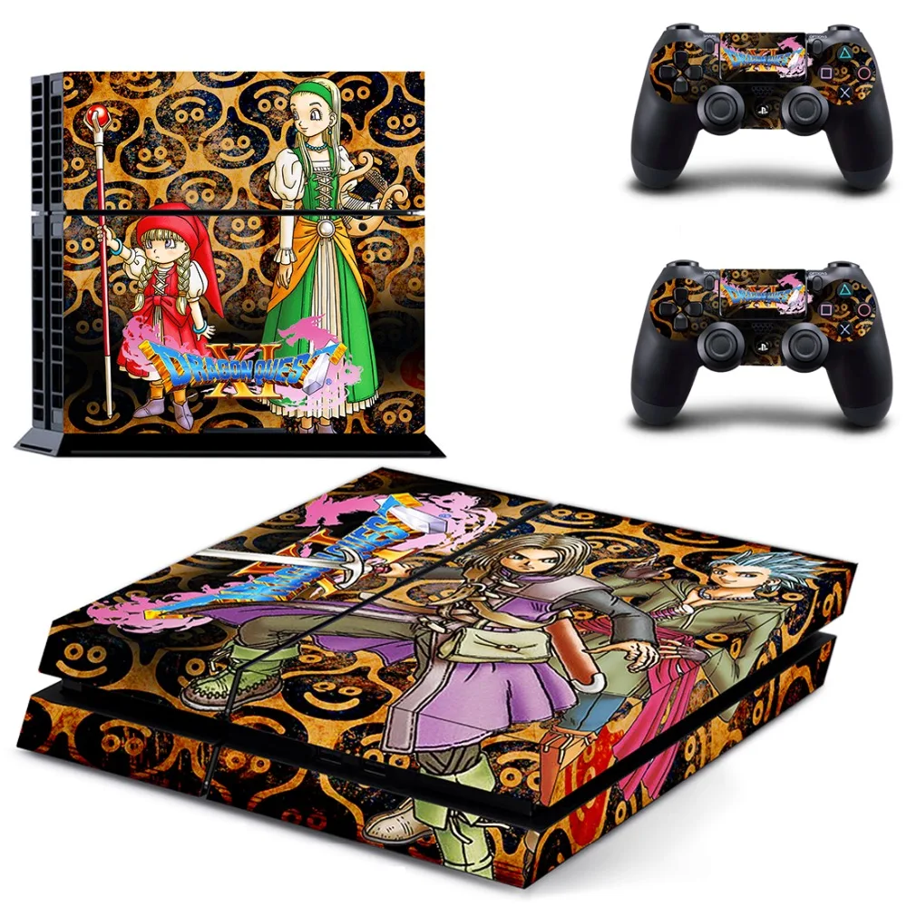 Наклейка на кожу PS4 Dragon Quest Виниловая наклейка для консоли Sony Playstation 4 и 2
