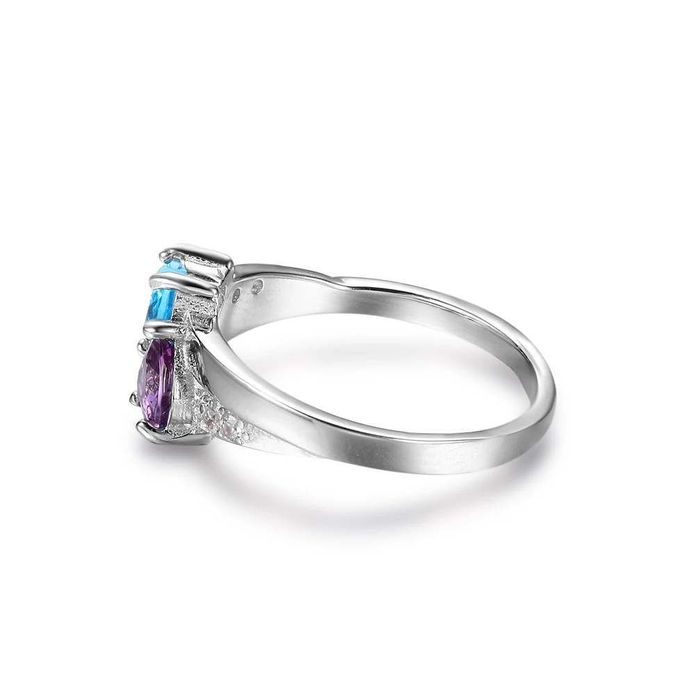 Кольцо женское серебряное с двумя сердечками изящное Ювелирное Украшение