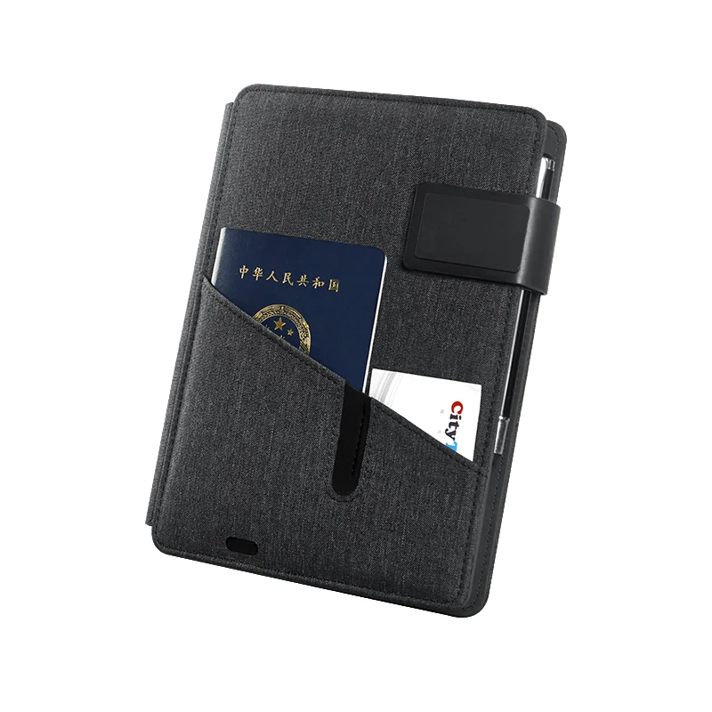 Multi Functional Notebook with 5000 mAh Power Bank Supplies Business Gift Office Supply Writing Pad A5 |