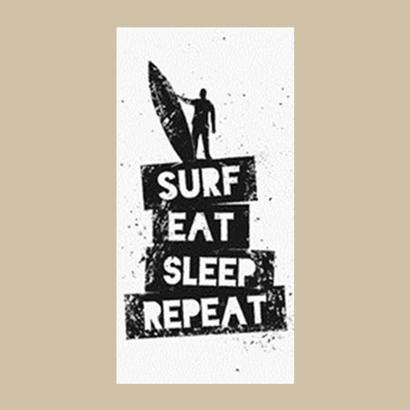 

Stylish Cool Surf Eat Sleep Repeat Beach Travel Towel Funny Surf Towels Microfiber Lightweight Soft Sports Swim Pool Quick Dry
