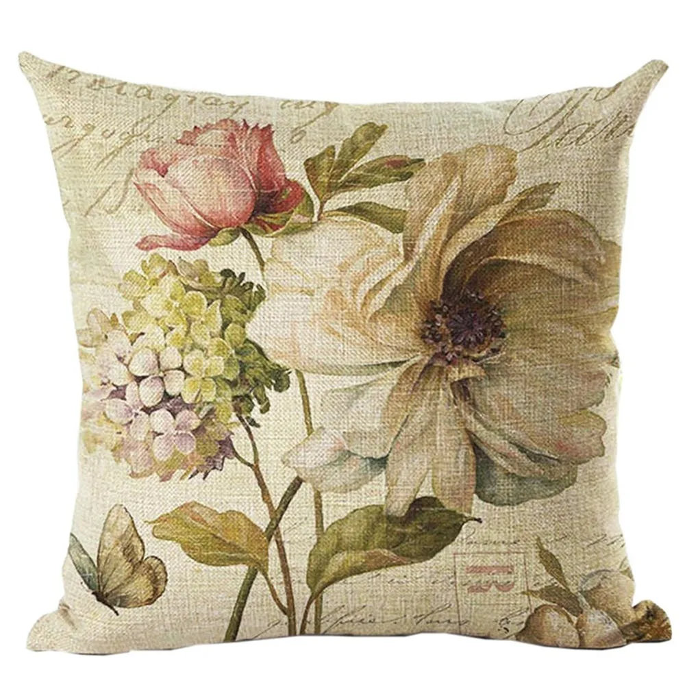 

Vintage Flower Pattern Throw Cushion Cover Decorative Cushion Cover fundas cojines decorativos vintage