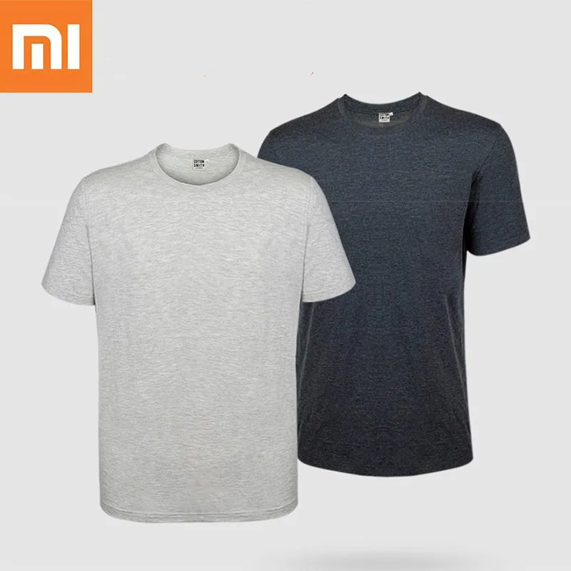 2 шт. Xiaomi короткий рукав футболки одноцветные одежда 60% хлопок удобные Malet-футболка Повседневная футболка для мужчин