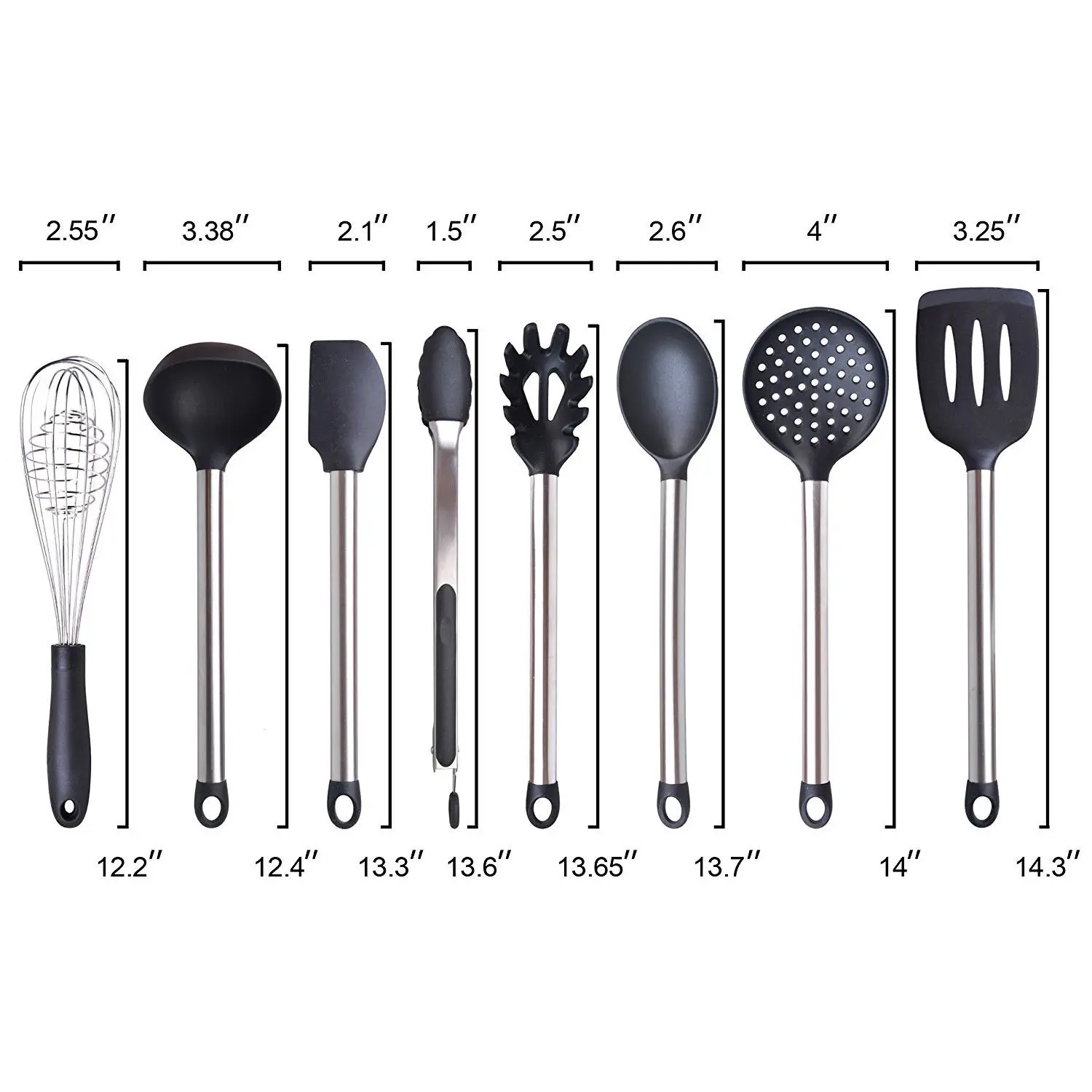 Kitchen Silicone 8 Pcs Cooking Utensils Set Heat Resistant Non-Stick Tool Sets | Дом и сад