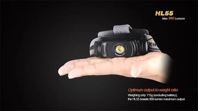 Новый Fenix HL55 налобный фонарь Cree XM L2 U2 светодиодный светильник 900 люмен наружный