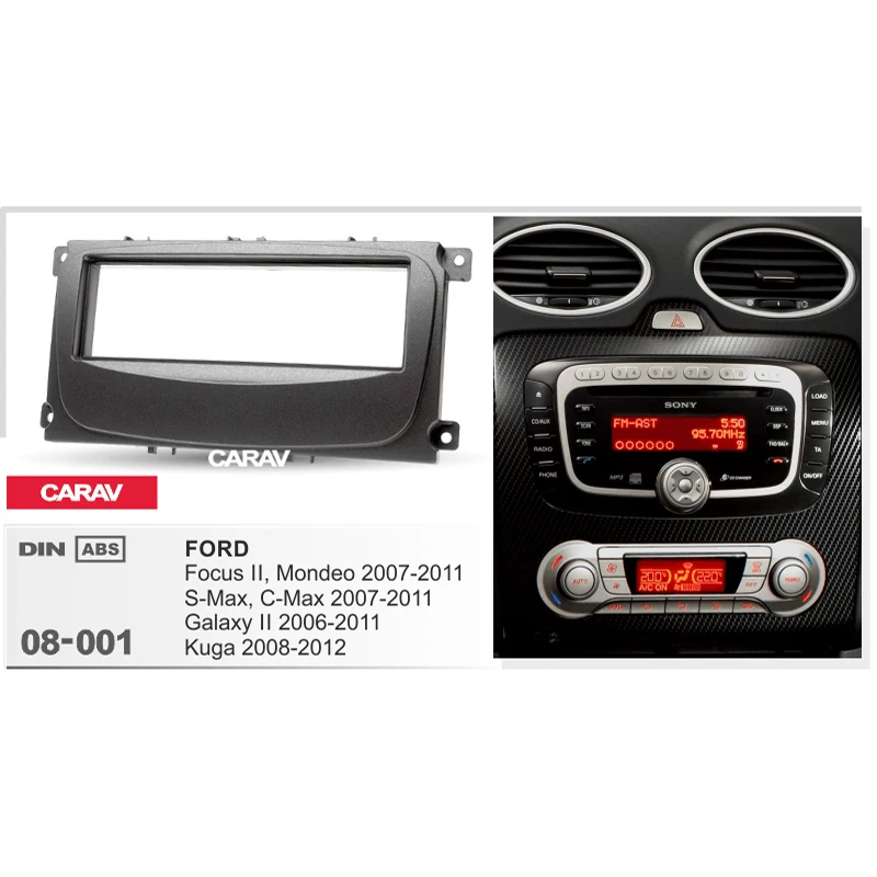 Двойная Din панель для FORD Focus Mondeo S Max C Galaxy Радио DVD стерео крепление приборной