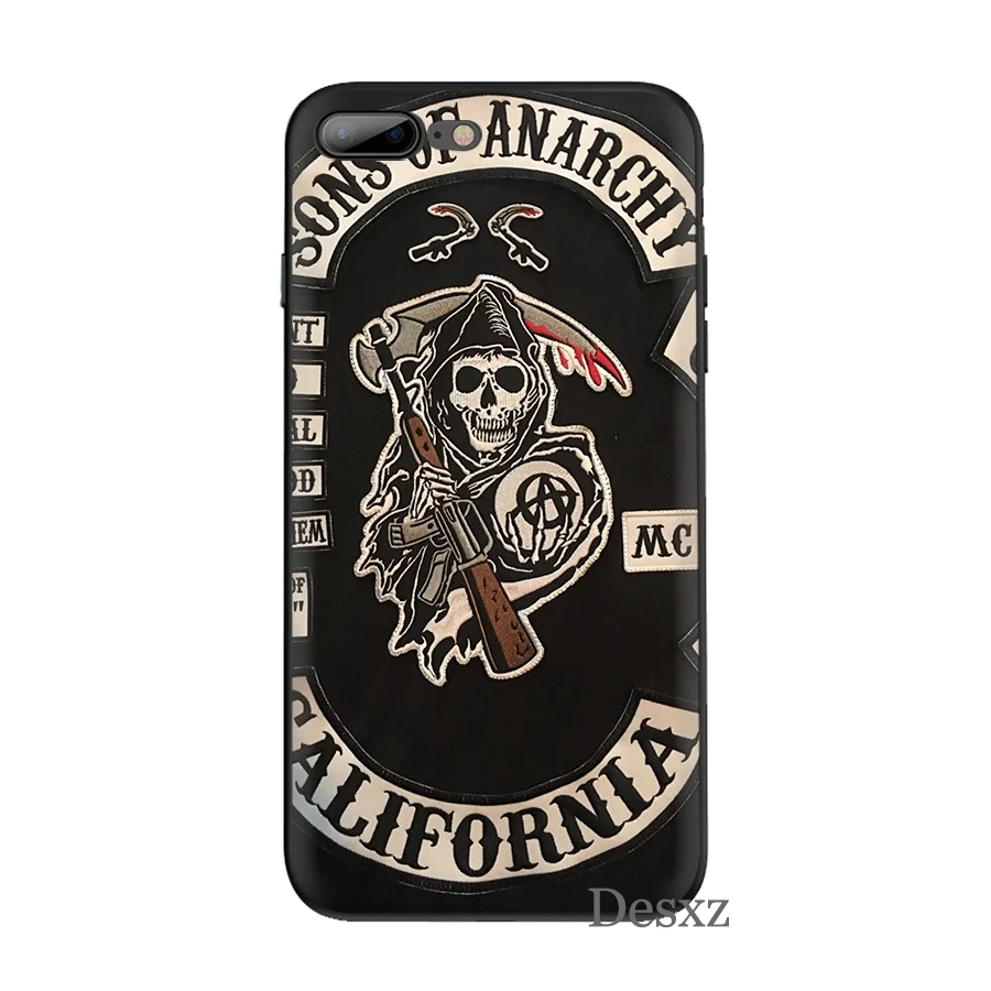 Силиконовый ТПУ чехол для телефона Sons Of Anarchy для iPhone 11 Pro X XS Max XR iPhone 6 6s 7 8 Plus 5 5S SE защитный чехол