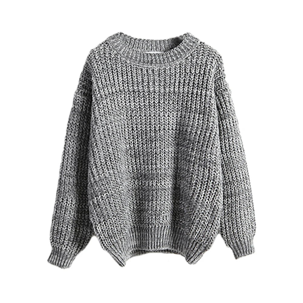Однотонные вязаные Пуловеры для женщин свитер Для Винтаж Bat рукава один размер