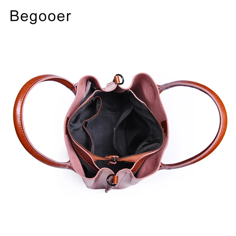 Begooer модные женские сумки из натуральной кожи, хозяйственная сумка для мамы, винтажные сумки через плечо, повседневные большие сумки