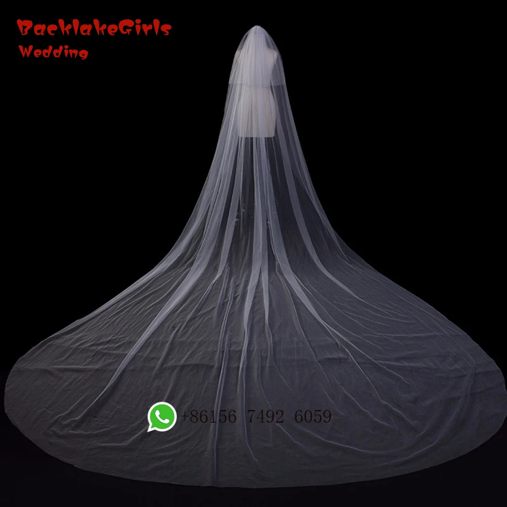 Свадебные 3 м покрывал мягкие длинные белые фату с расческой Тюль Фея Длинные