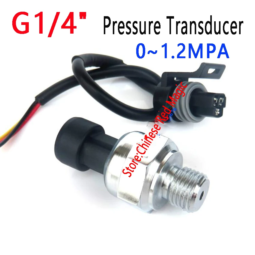 

NEW 0~1.2 MPa DC 5V G1/4" DN10 Pressure Sensor Transmitter Pressure Transducer 174 PSI For Water Gas Oil