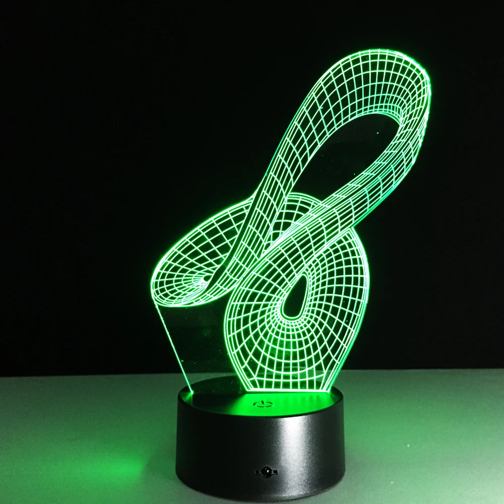 Абстрактная Геометрическая художественная 3D светодиодная USB лампа креативный