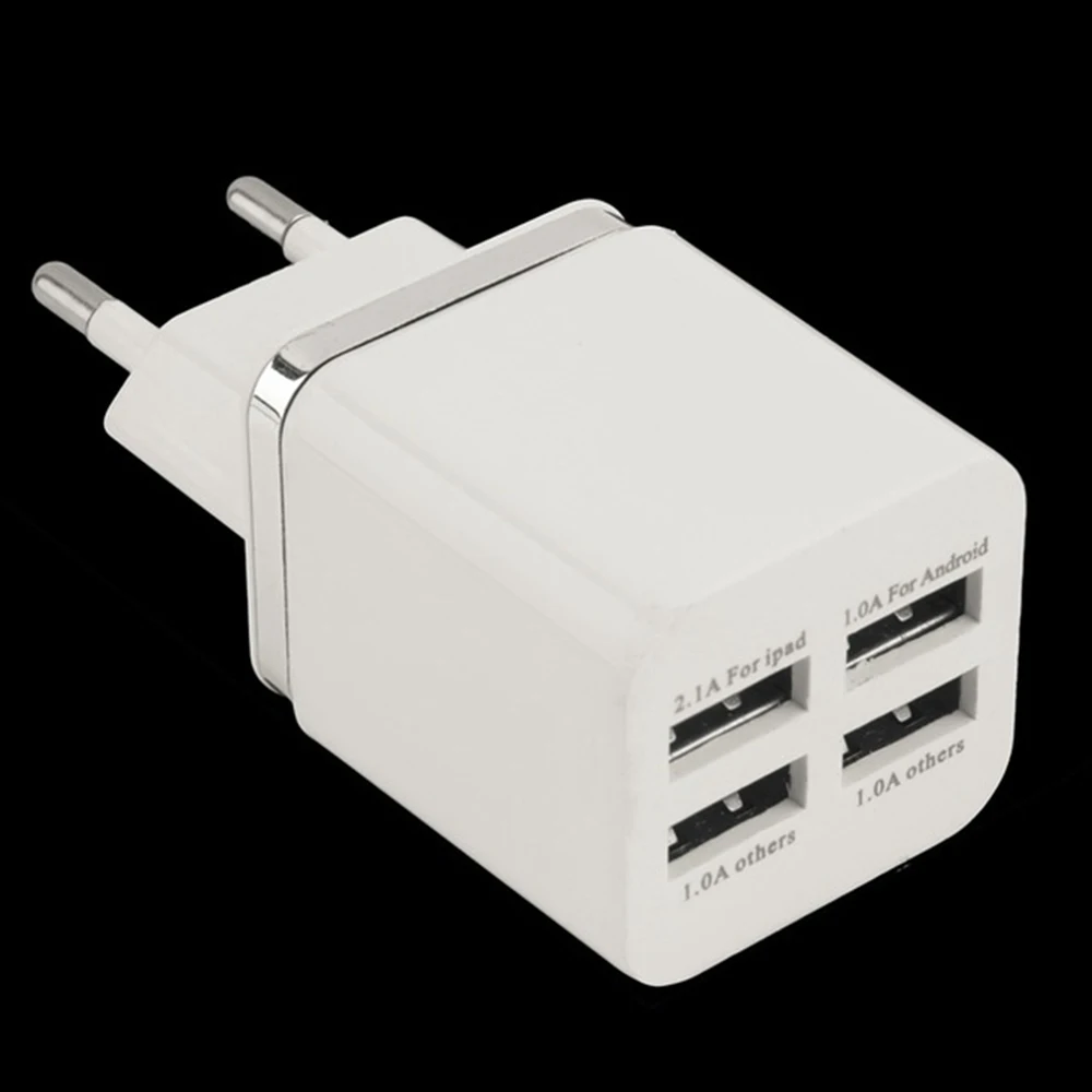 4 порта USB дорожное настенное зарядное устройство мульти блок адаптеров питания ЕС вилка для цифровой камеры и других устройств