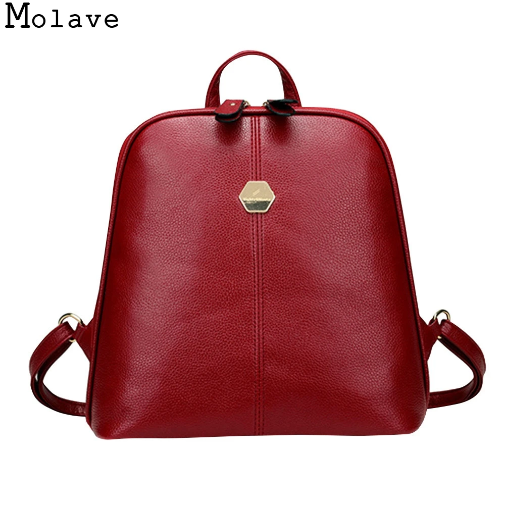 Рюкзак MOLAVE Женский из мягкой искусственной кожи с заклепками на ремне|school bags|school