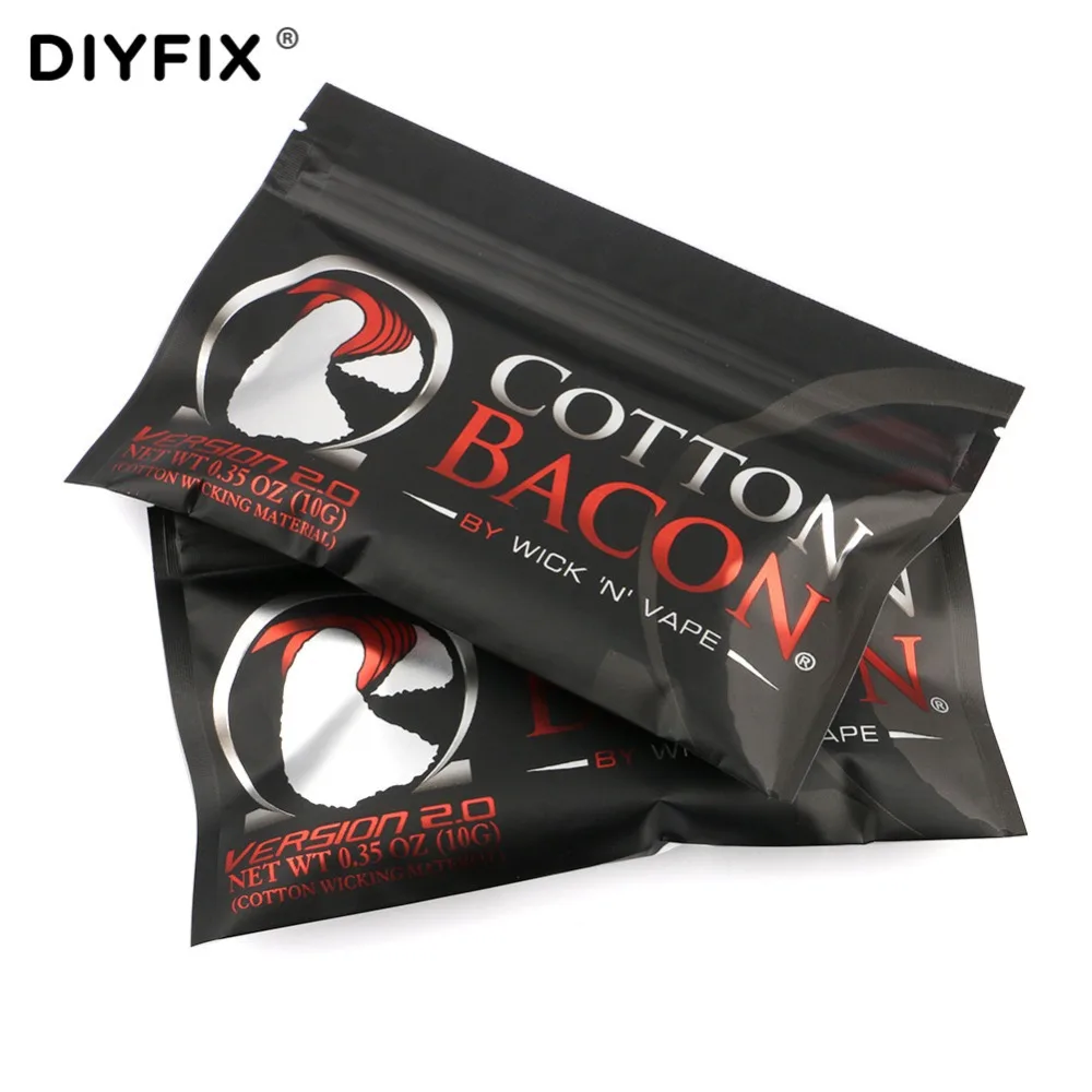 DIYFIX 2 упаковки Бикон хлопок органический фитиль для электронных сигарет