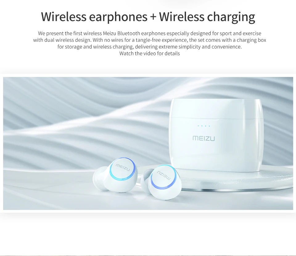 Meizu POP TW50, двойные беспроводные Bluetooth наушники, спортивные наушники-вкладыши, водонепроницаемые беспроводные наушники