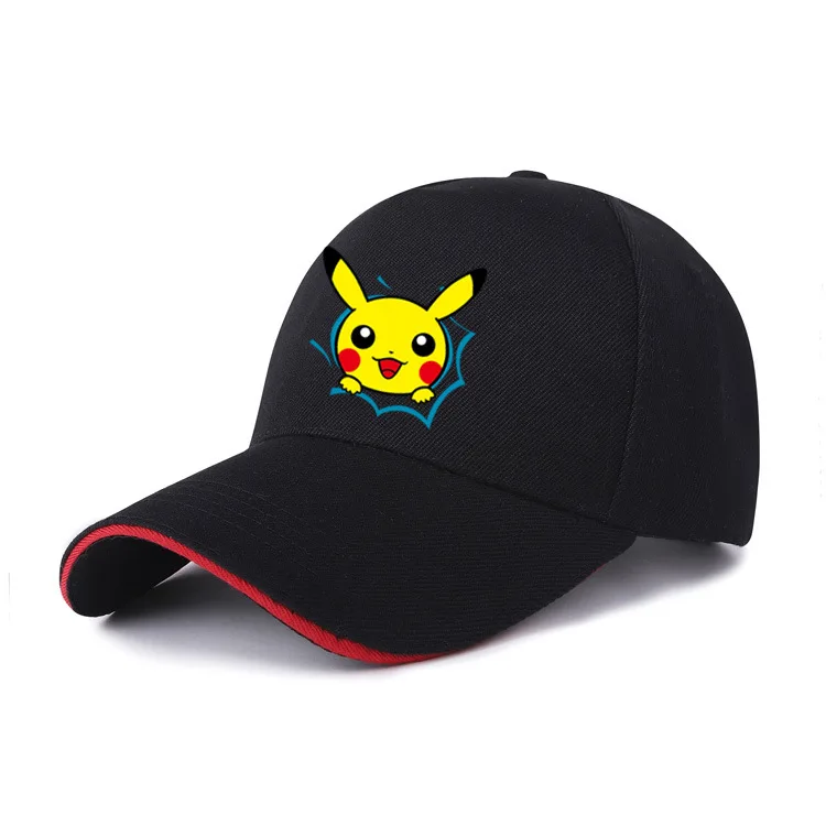 Pikachu Уличная модная шляпа Alan Walker аниме одна деталь хлопок печати Солнцезащитная шляпа меч Наруто искусство онлайн бейсболка Косплей хип-хоп унисекс - Цвет: Pikachu