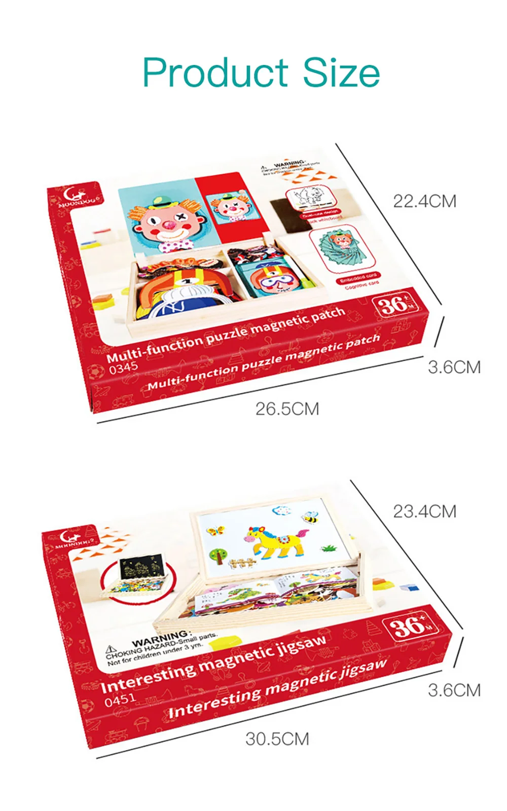 Educational Wooden Magnetic Toys Children 3D Puzzle Figure /Animals/Vehicle Drawing Board Learning Wood Toys For Kids Toys Gifts