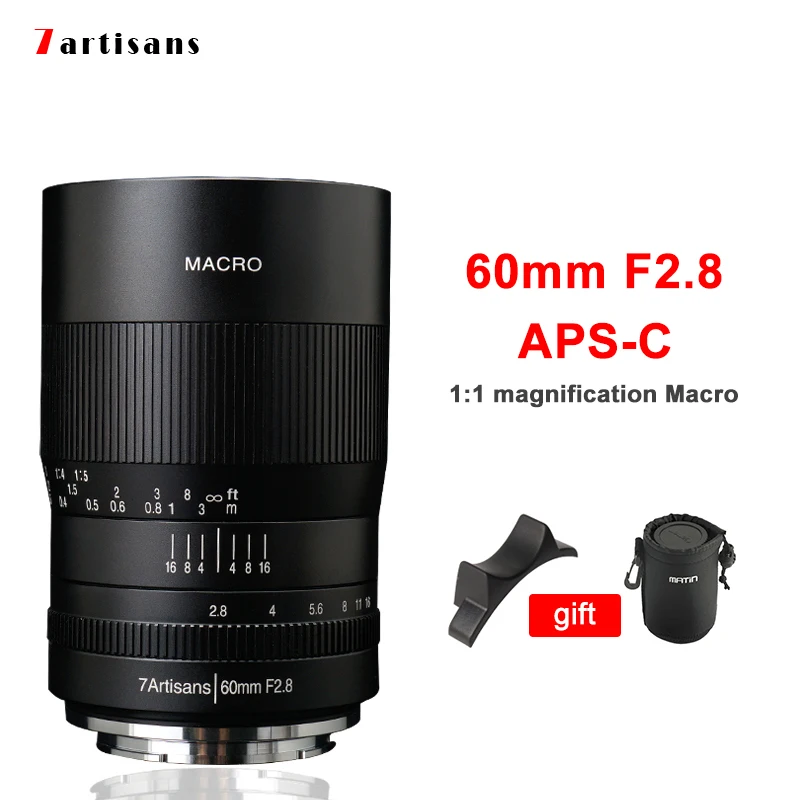 7artisans 60 мм f2.8 макро объектив APS C для SONY Fujifilm Olympus M43 беззеркальных Камера цифровой